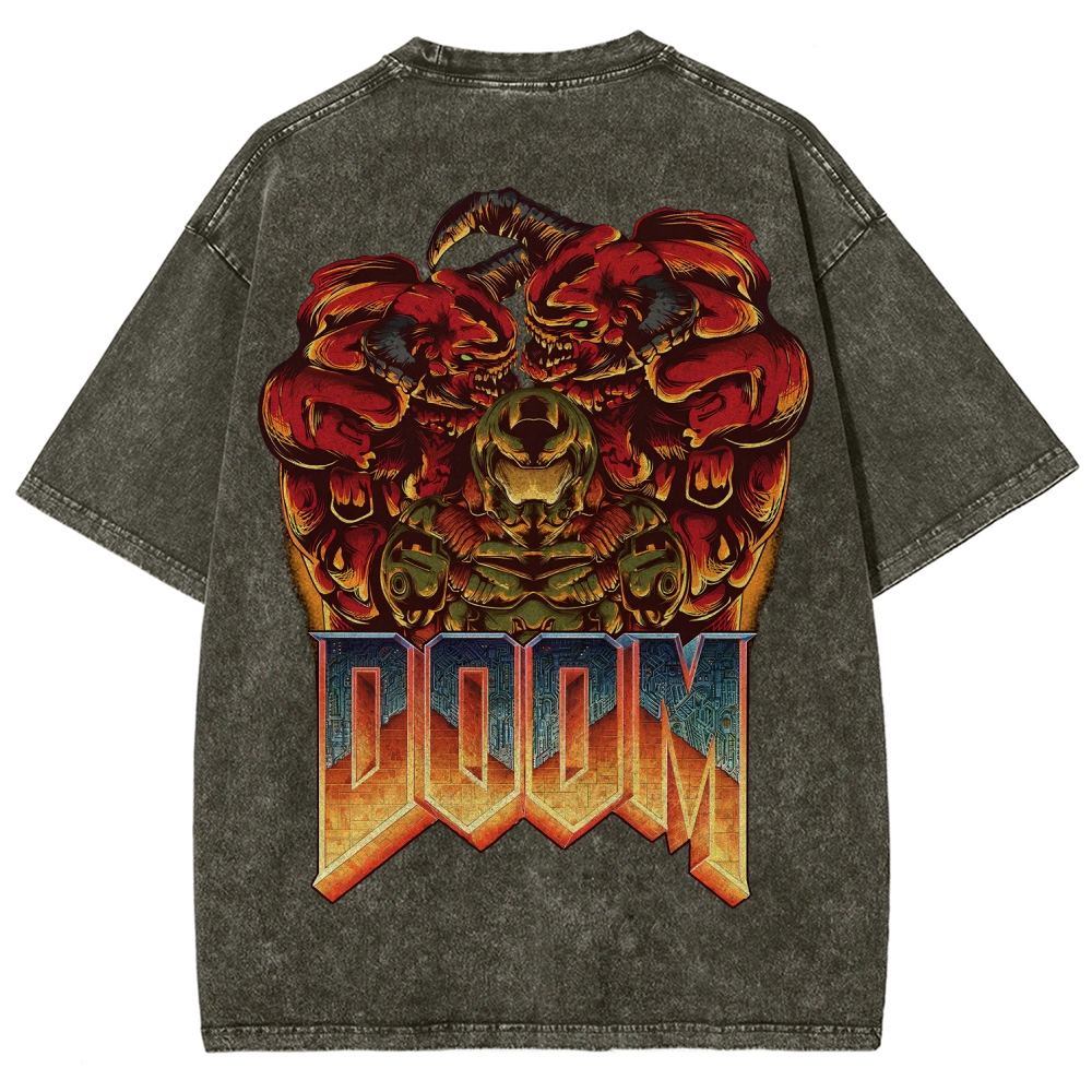 DOOM Unisex Fit Washed T-Shirt 2506023226