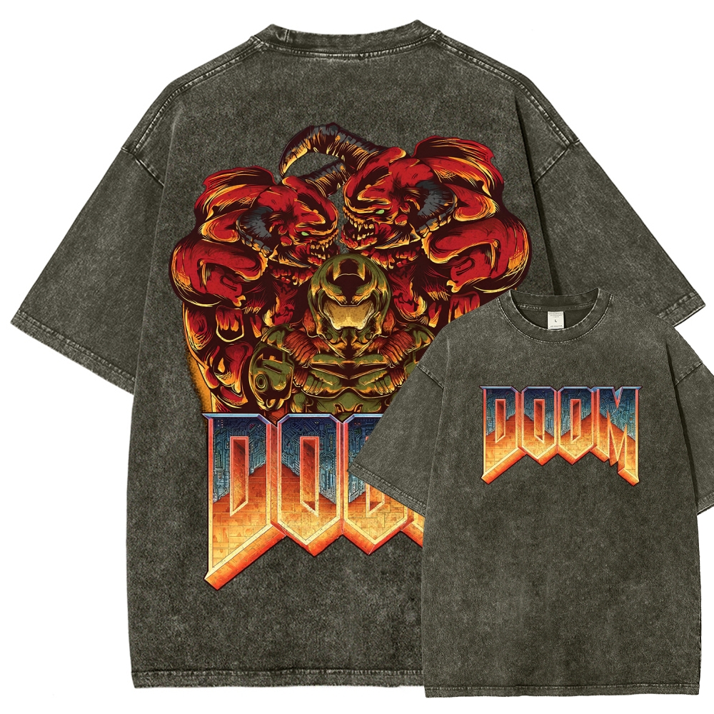 DOOM Unisex Fit Washed T-Shirt 2506023226