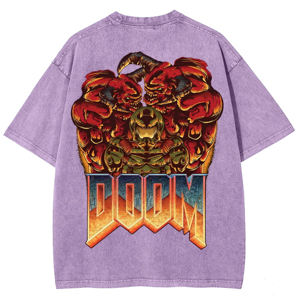 DOOM Unisex Fit Washed T-Shirt 2506023226