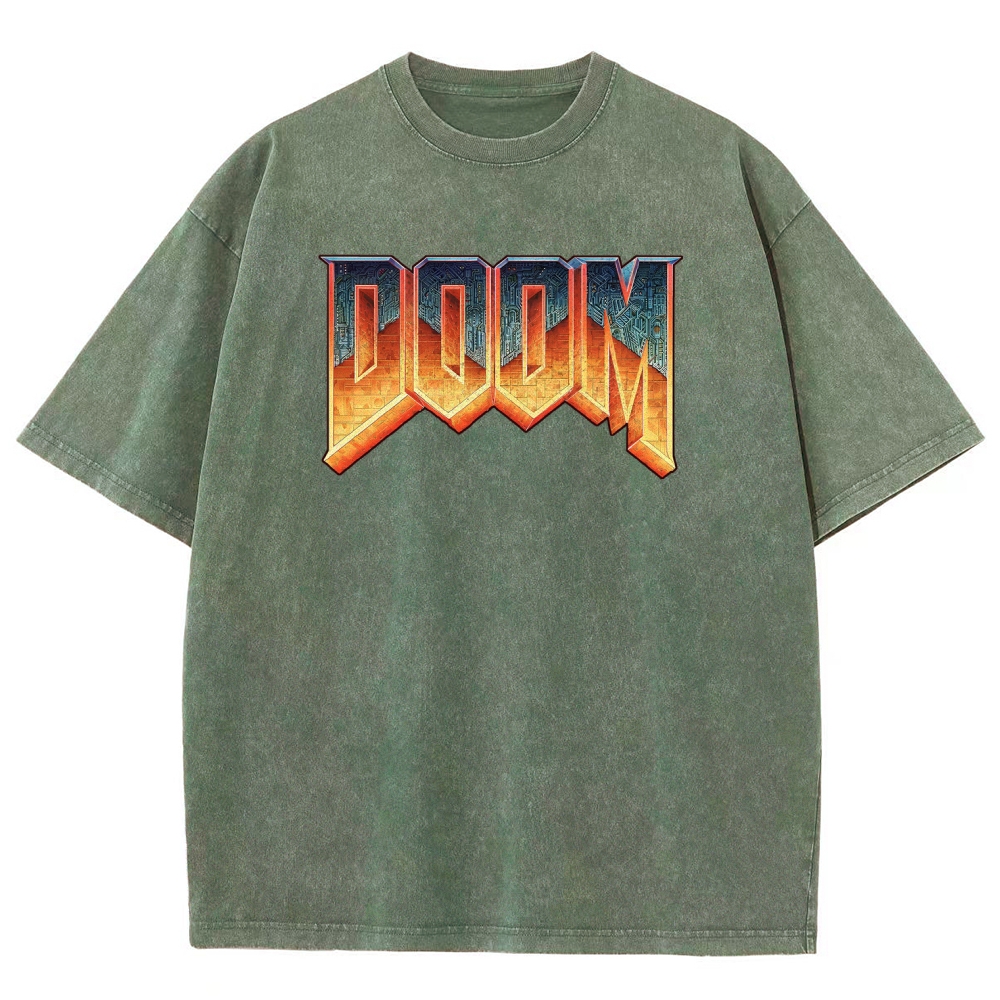 DOOM Unisex Fit Washed T-Shirt 2506023226