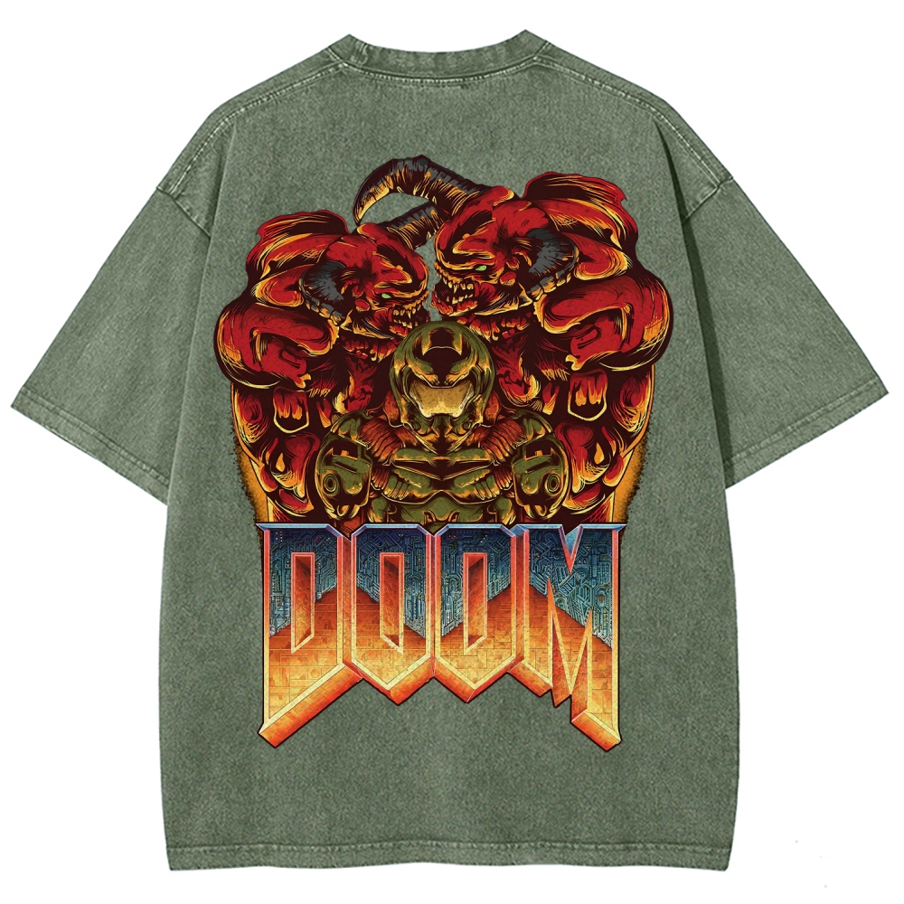 DOOM Unisex Fit Washed T-Shirt 2506023226