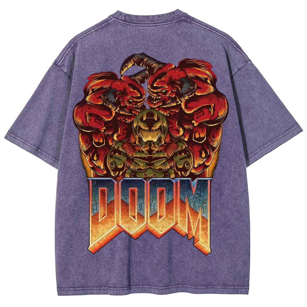 DOOM Unisex Fit Washed T-Shirt 2506023226