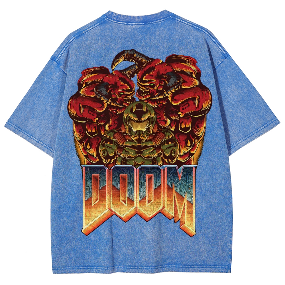 DOOM Unisex Fit Washed T-Shirt 2506023226