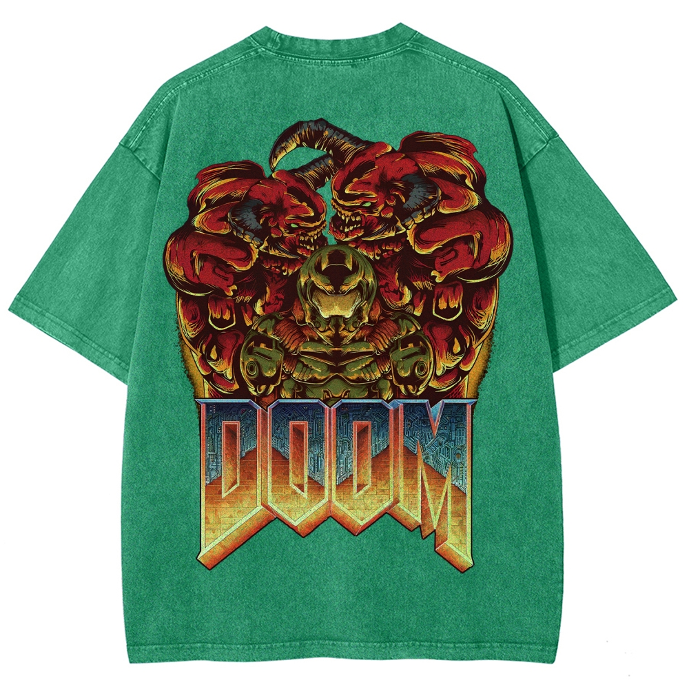 DOOM Unisex Fit Washed T-Shirt 2506023226