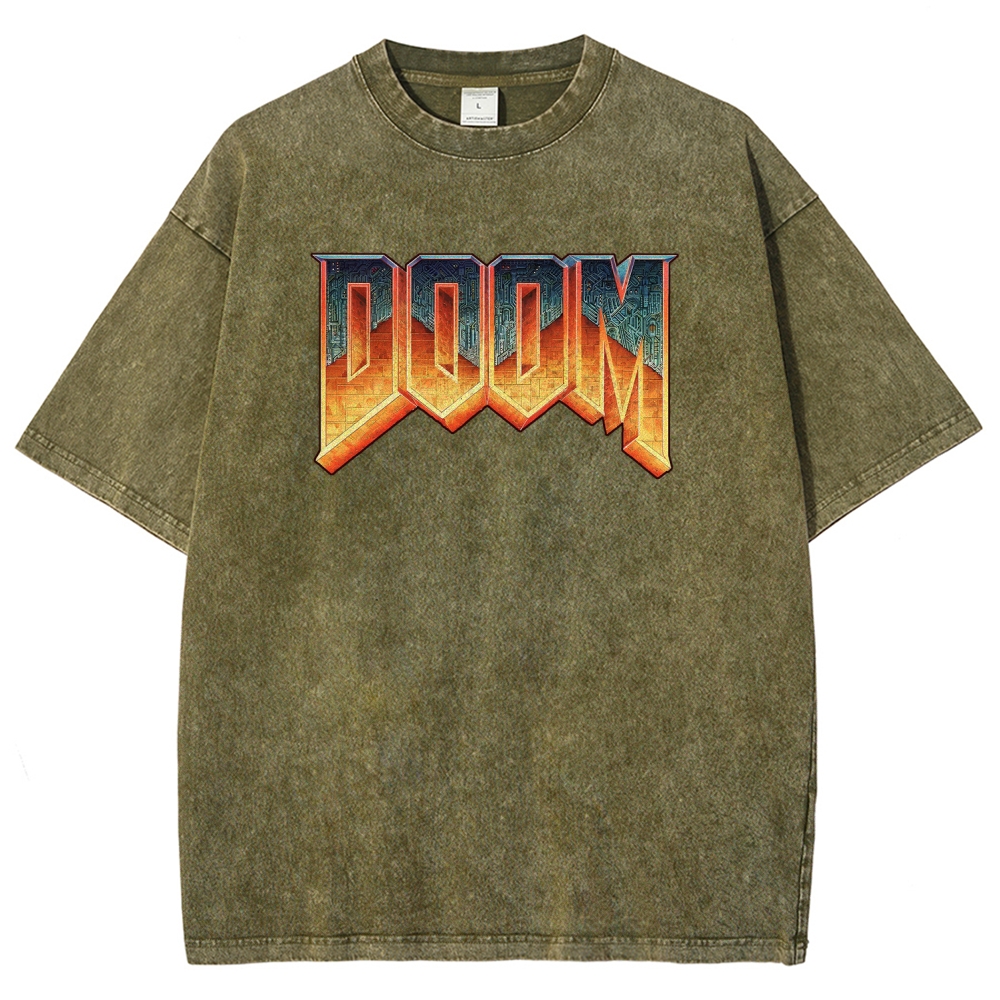 DOOM Unisex Fit Washed T-Shirt 2506023226