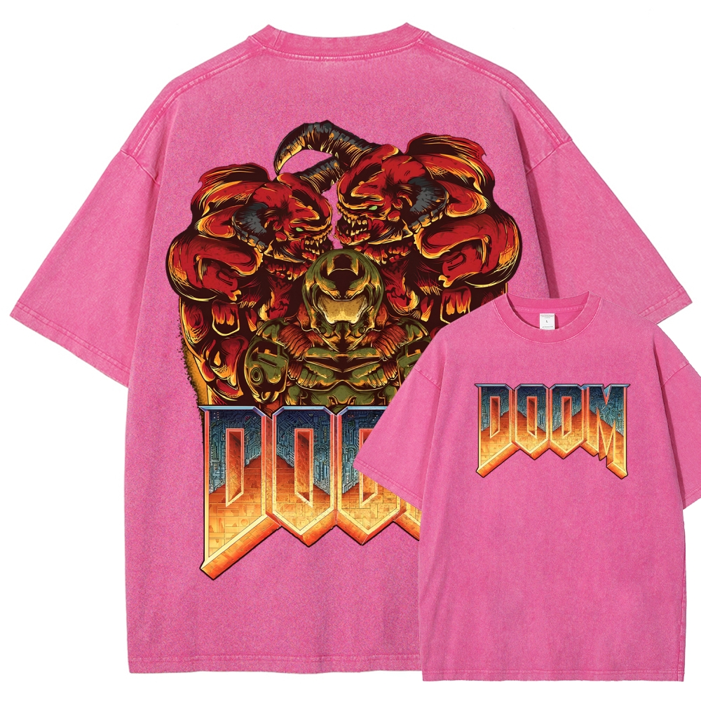 DOOM Unisex Fit Washed T-Shirt 2506023226
