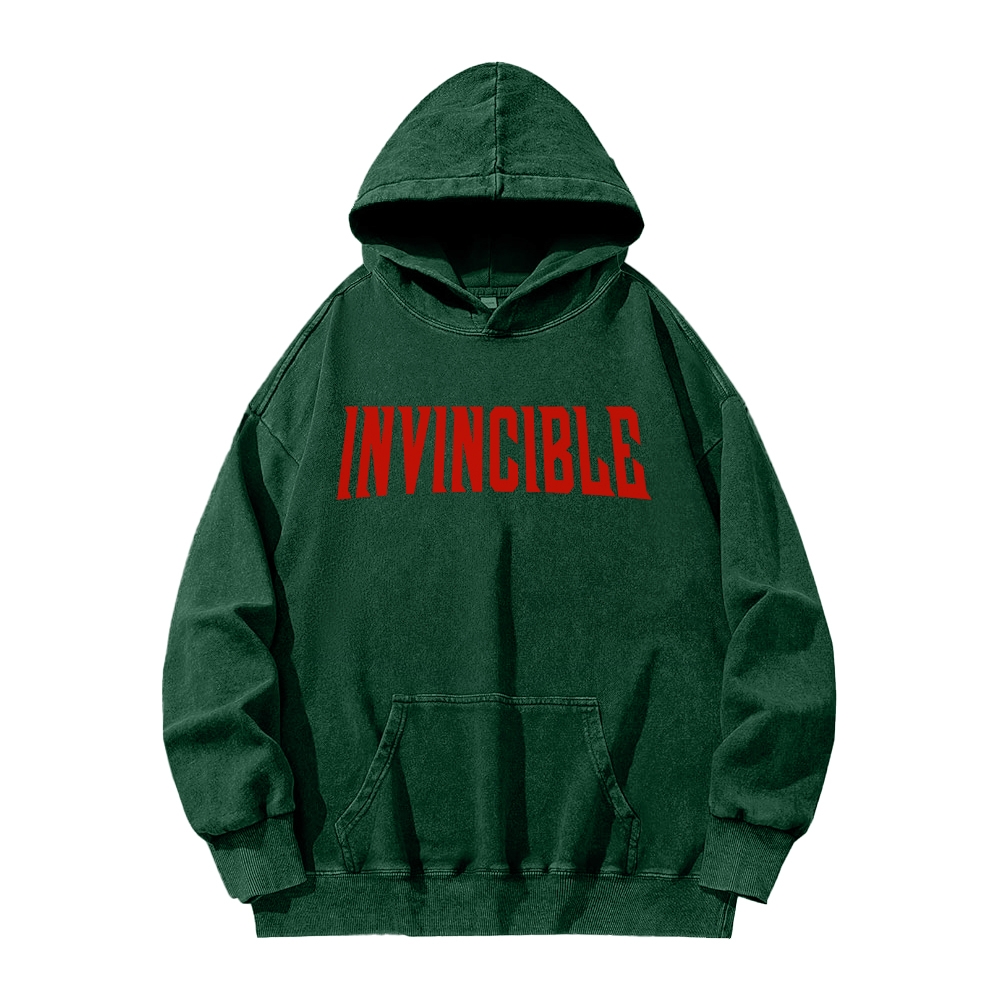 Invincible  Casual Washed Hoodies 2506023279
