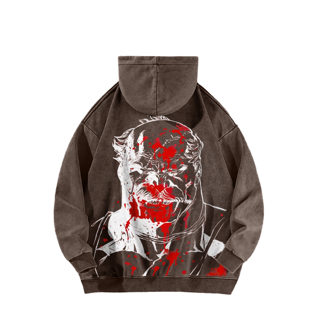 Invincible  Casual Washed Hoodies 2506023279