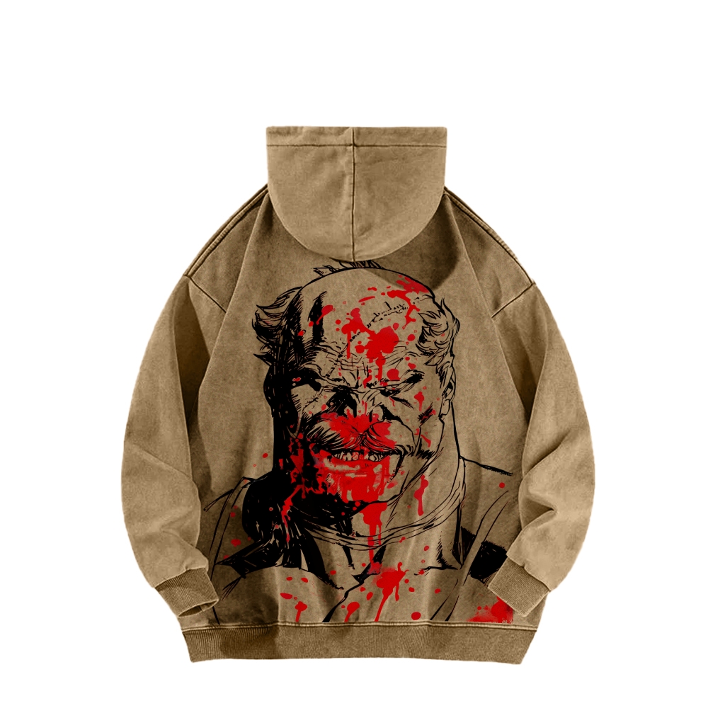 Invincible  Casual Washed Hoodies 2506023279