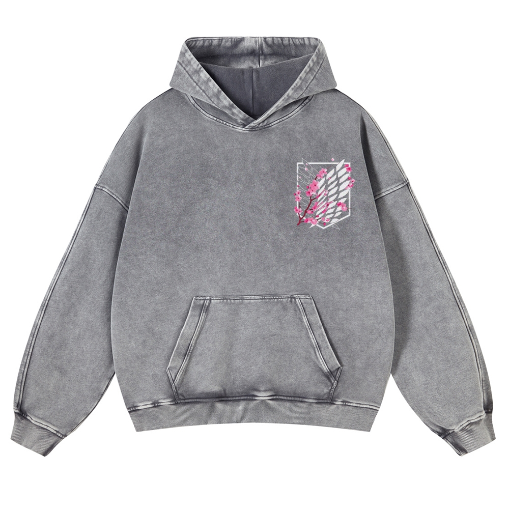Attack on Titan Casual Washed Hoodies 2506023593