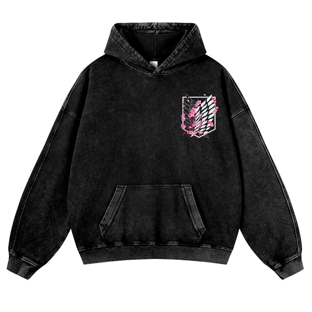 Attack on Titan Casual Washed Hoodies 2506023593