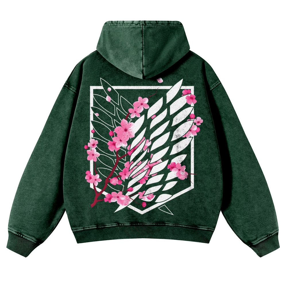 Attack on Titan Casual Washed Hoodies 2506023593