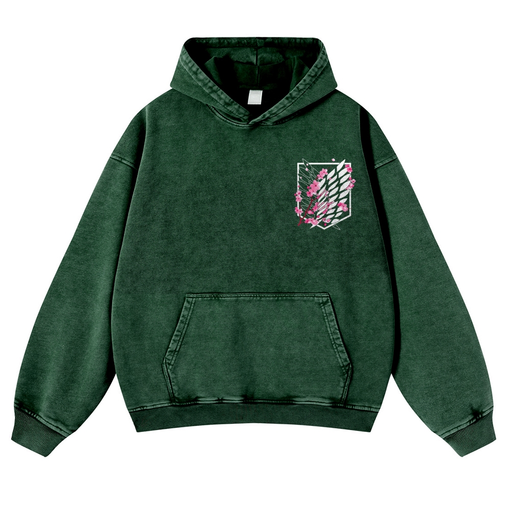 Attack on Titan Casual Washed Hoodies 2506023593