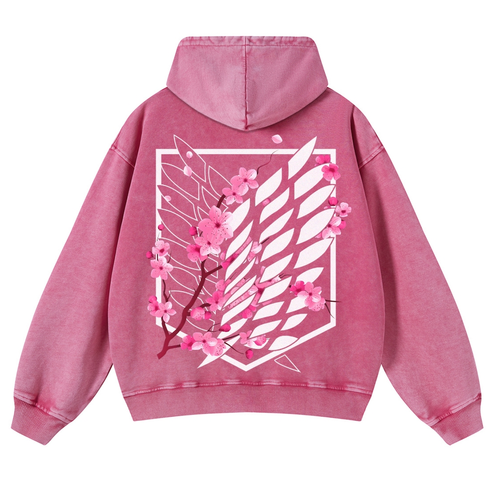 Attack on Titan Casual Washed Hoodies 2506023593