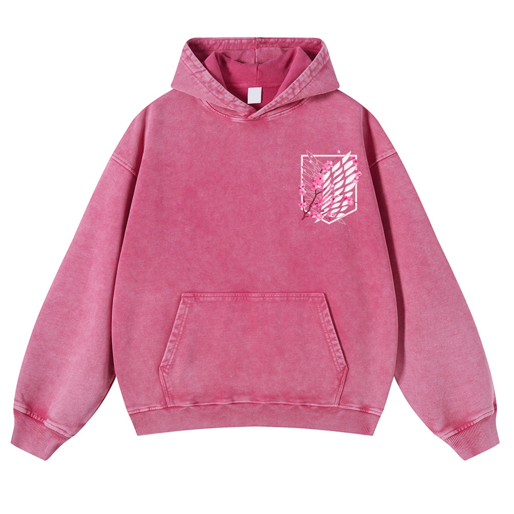 Attack on Titan Casual Washed Hoodies 2506023593