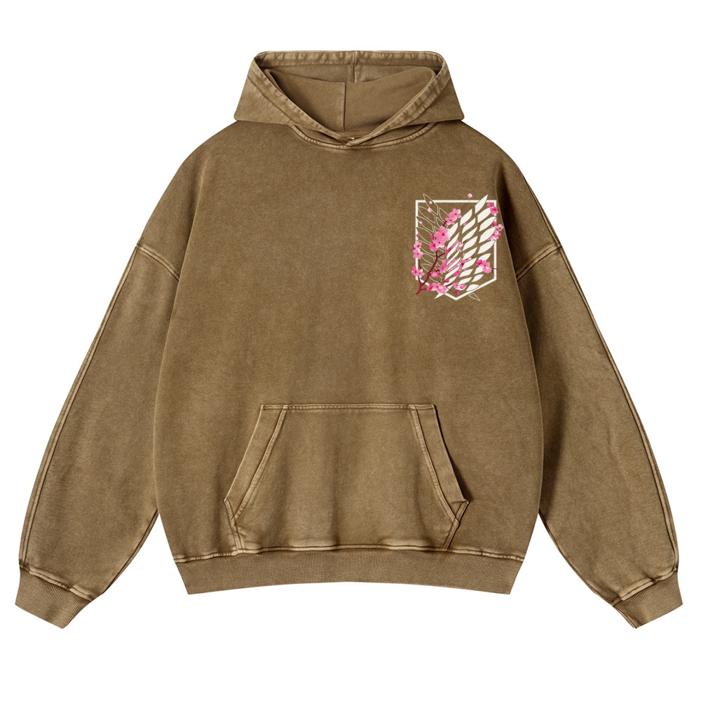 Attack on Titan Casual Washed Hoodies 2506023593