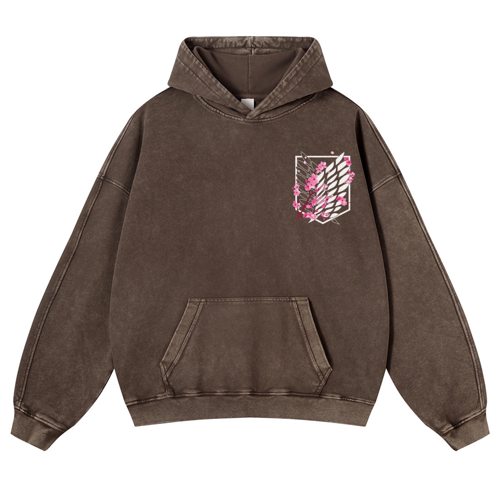 Attack on Titan Casual Washed Hoodies 2506023593