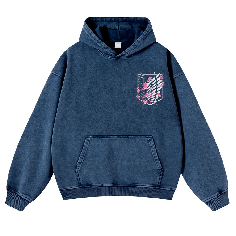 Attack on Titan Casual Washed Hoodies 2506023593