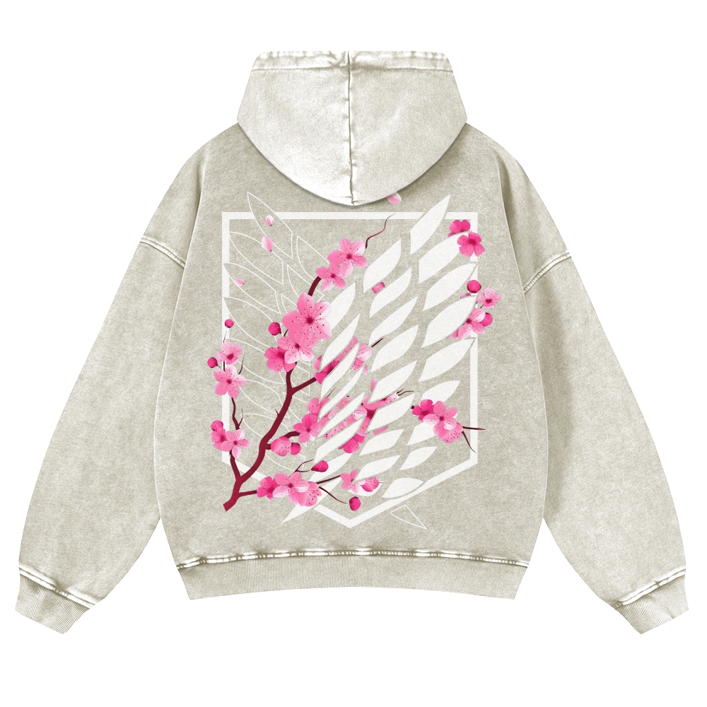 Attack on Titan Casual Washed Hoodies 2506023593