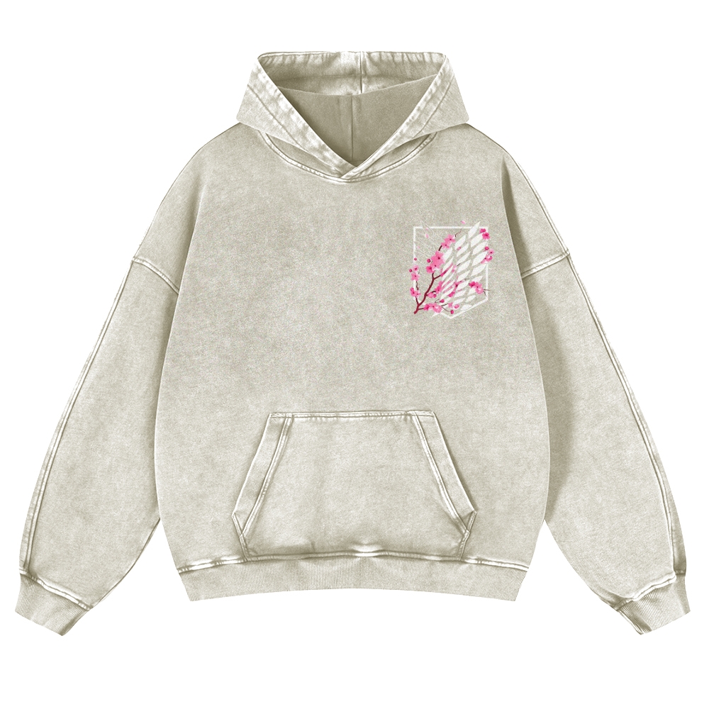 Attack on Titan Casual Washed Hoodies 2506023593