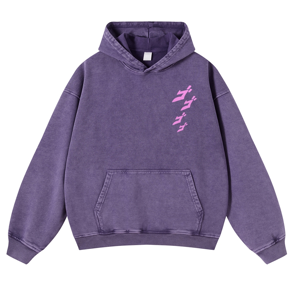 Jojo's Bizarre Adventure  Casual Washed Hoodies 2506023620