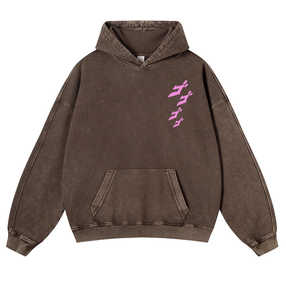 Jojo's Bizarre Adventure  Casual Washed Hoodies 2506023620