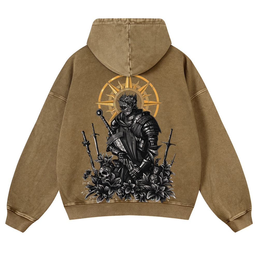 Dark Souls Casual Washed Hoodies 2506023623