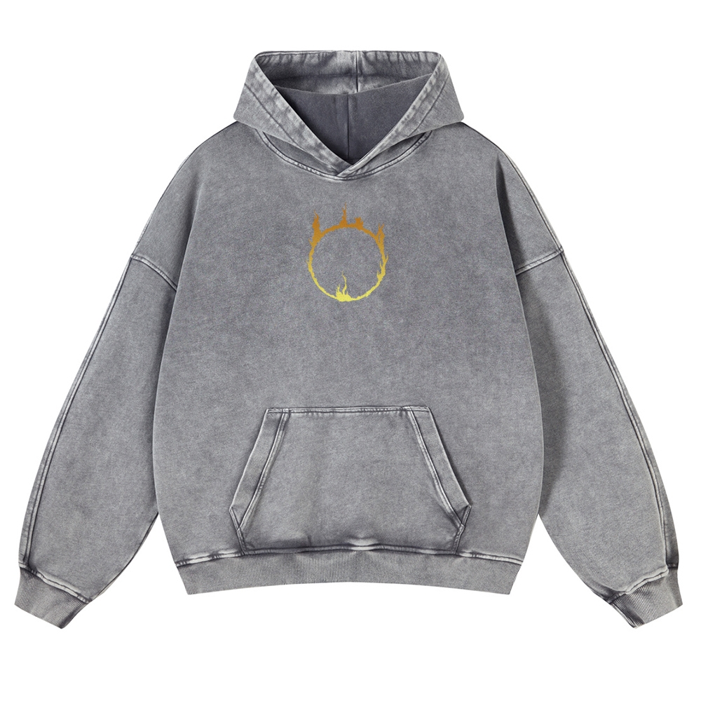 DARK SOULS Casual Washed Hoodies 2506023709