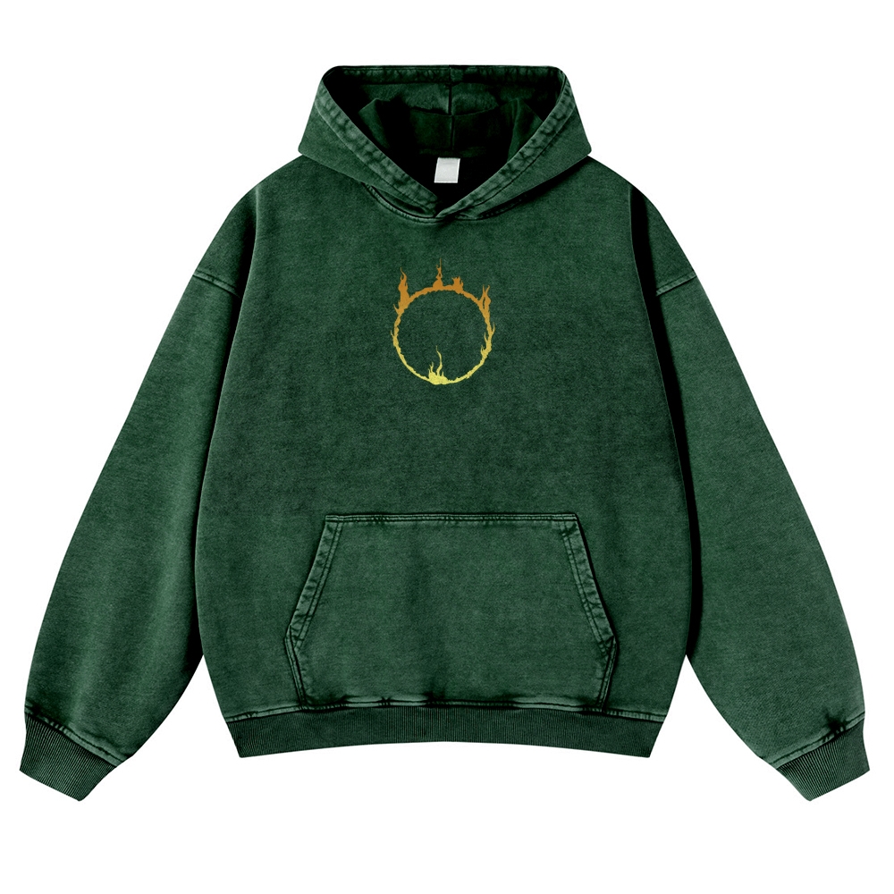 DARK SOULS Casual Washed Hoodies 2506023709