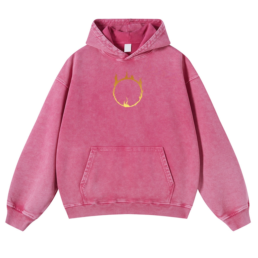 DARK SOULS Casual Washed Hoodies 2506023709