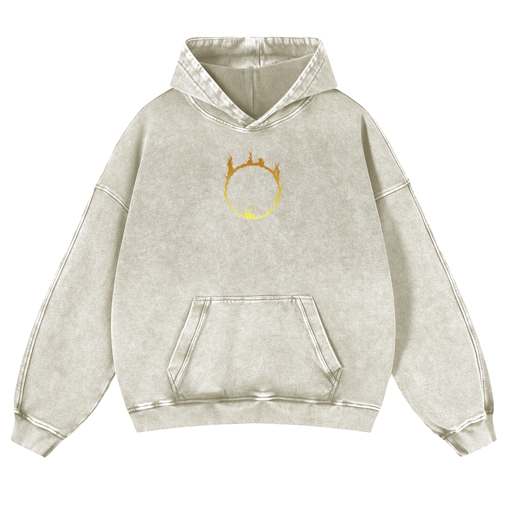 DARK SOULS Casual Washed Hoodies 2506023709