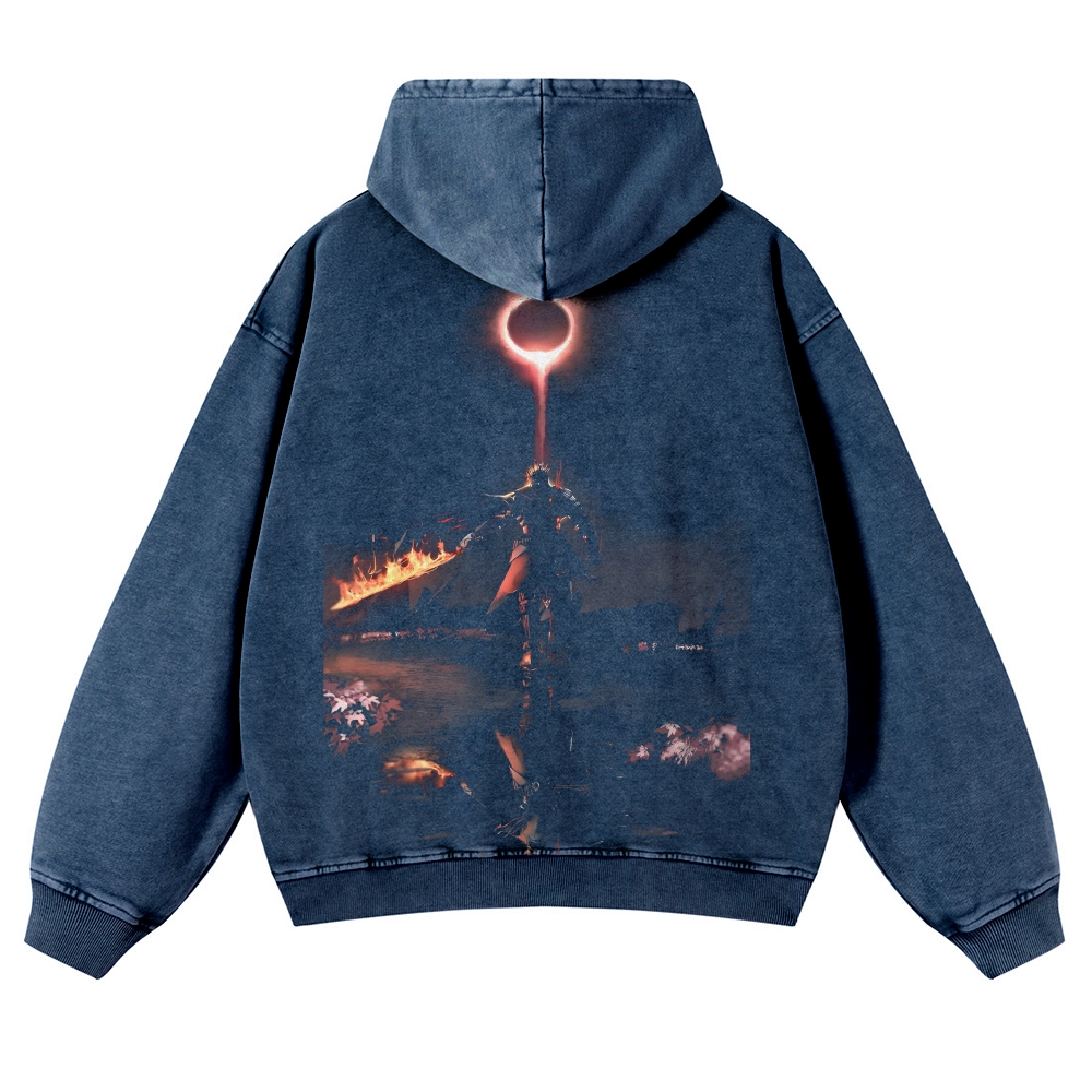 DARK SOULS Casual Washed Hoodies 2506023710