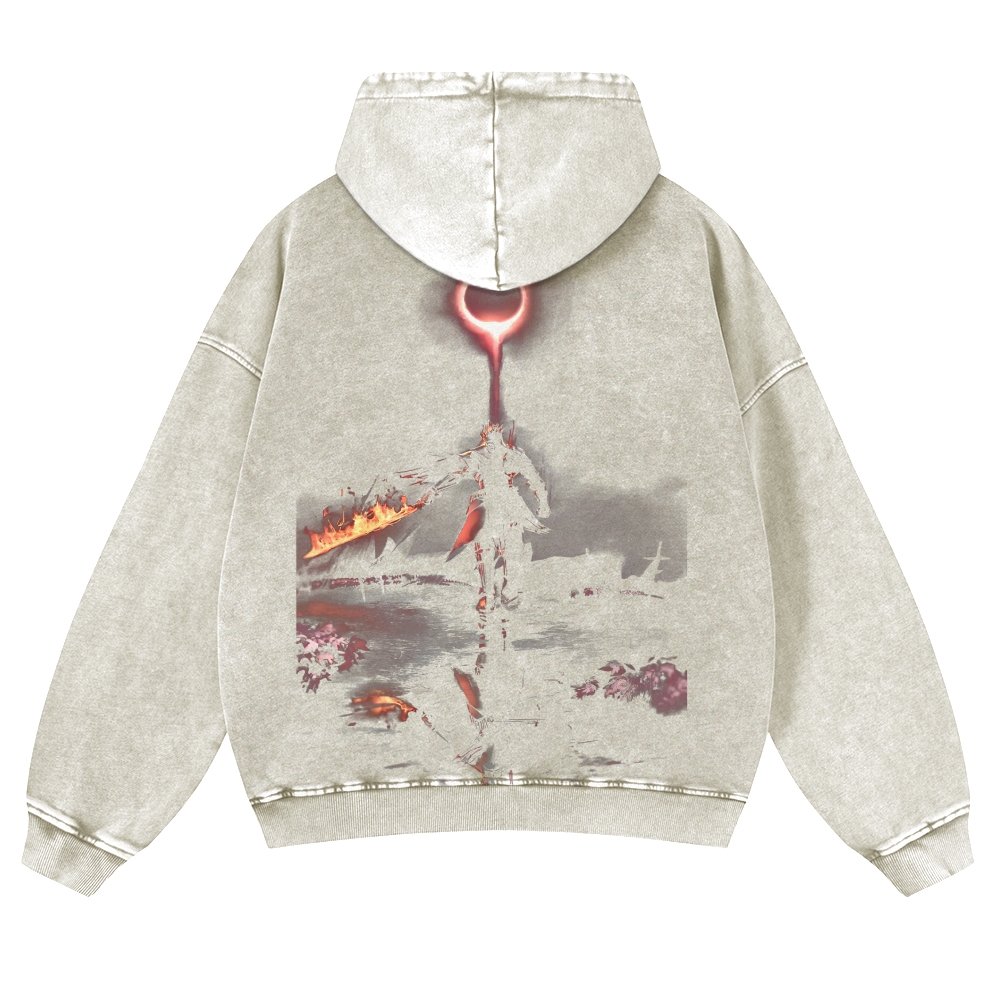 DARK SOULS Casual Washed Hoodies 2506023710