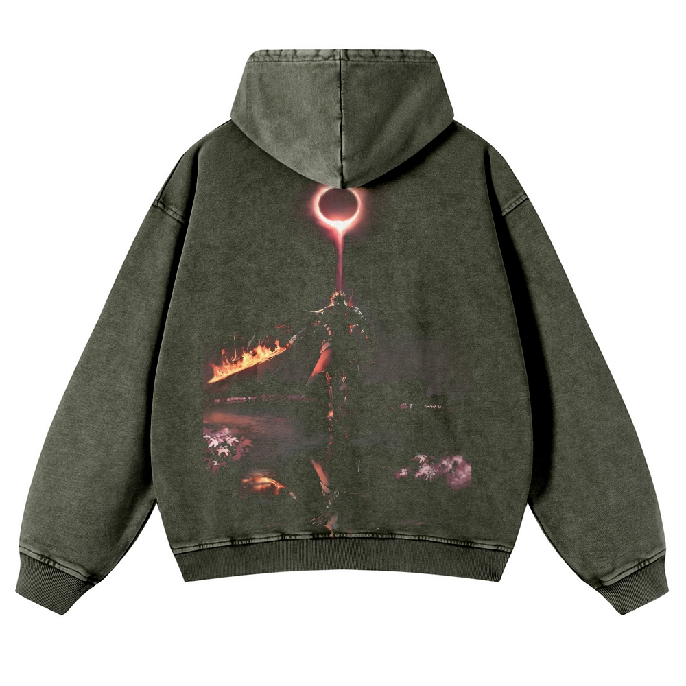 DARK SOULS Casual Washed Hoodies 2506023710