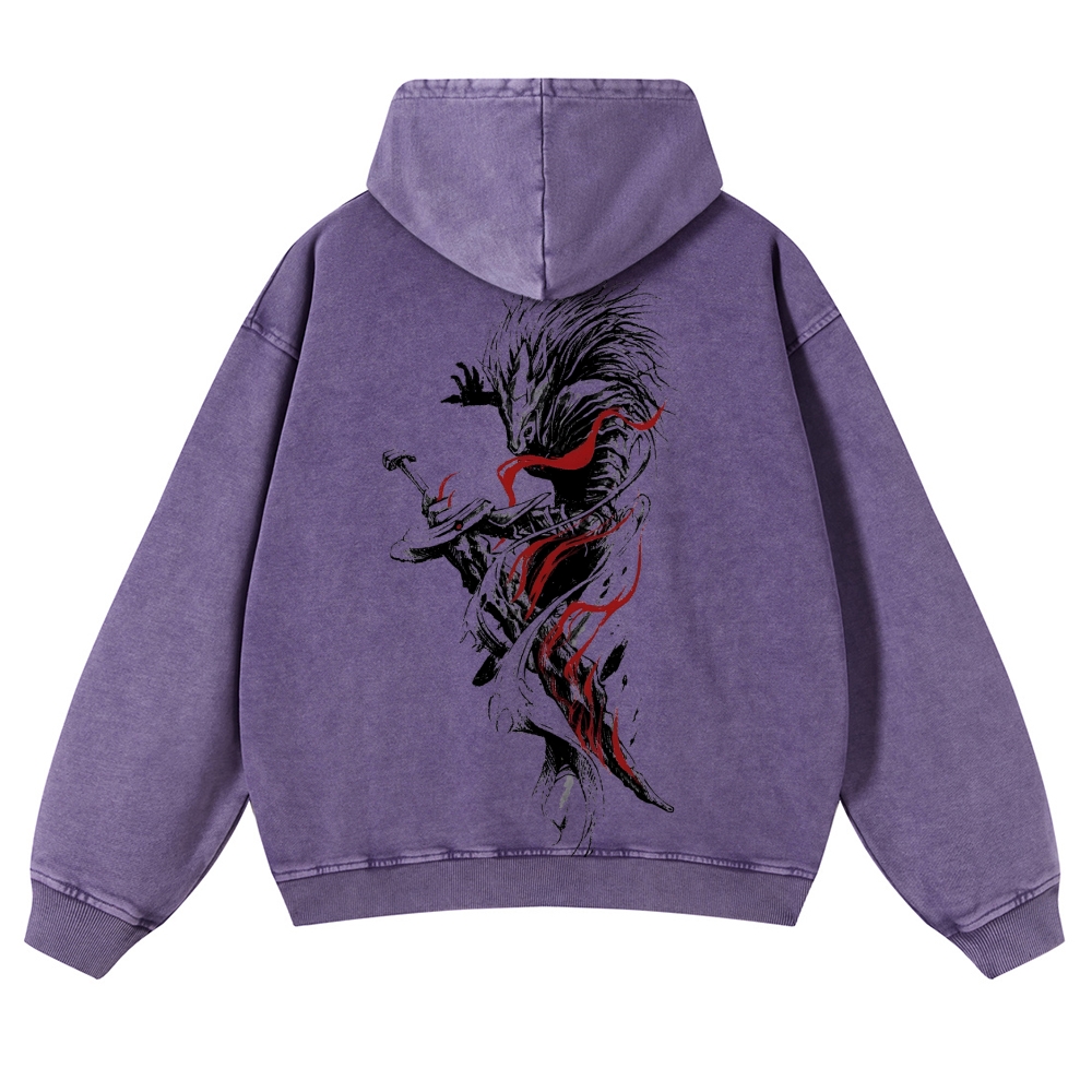 Casual Washed Hoodies 2506023721