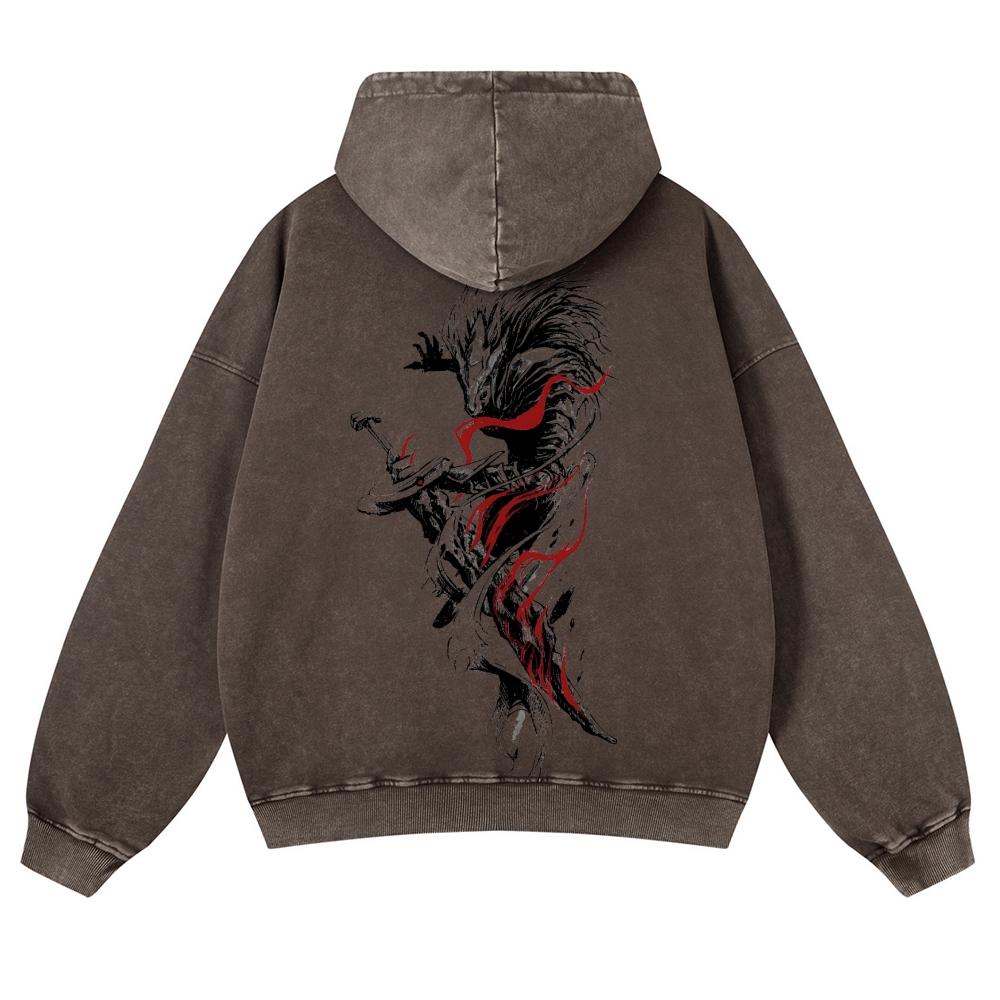 Casual Washed Hoodies 2506023721