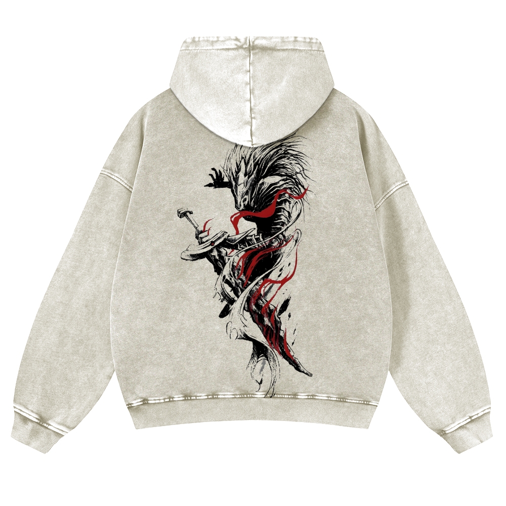 Casual Washed Hoodies 2506023721