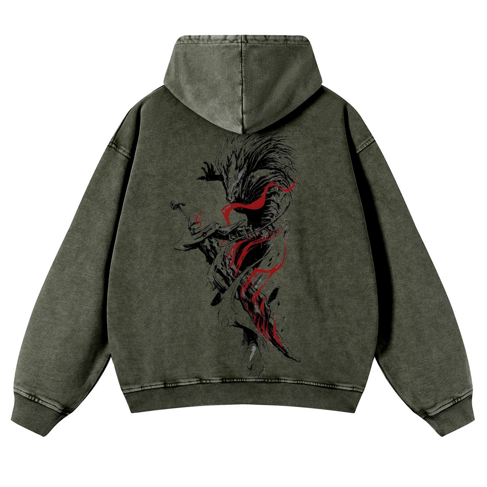 Casual Washed Hoodies 2506023721