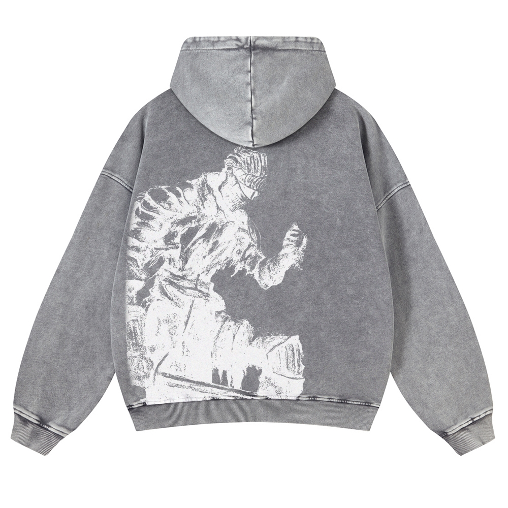  DARK SOULS Casual Washed Hoodies 2506023752