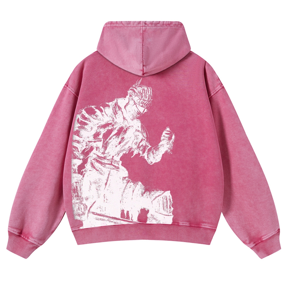  DARK SOULS Casual Washed Hoodies 2506023752