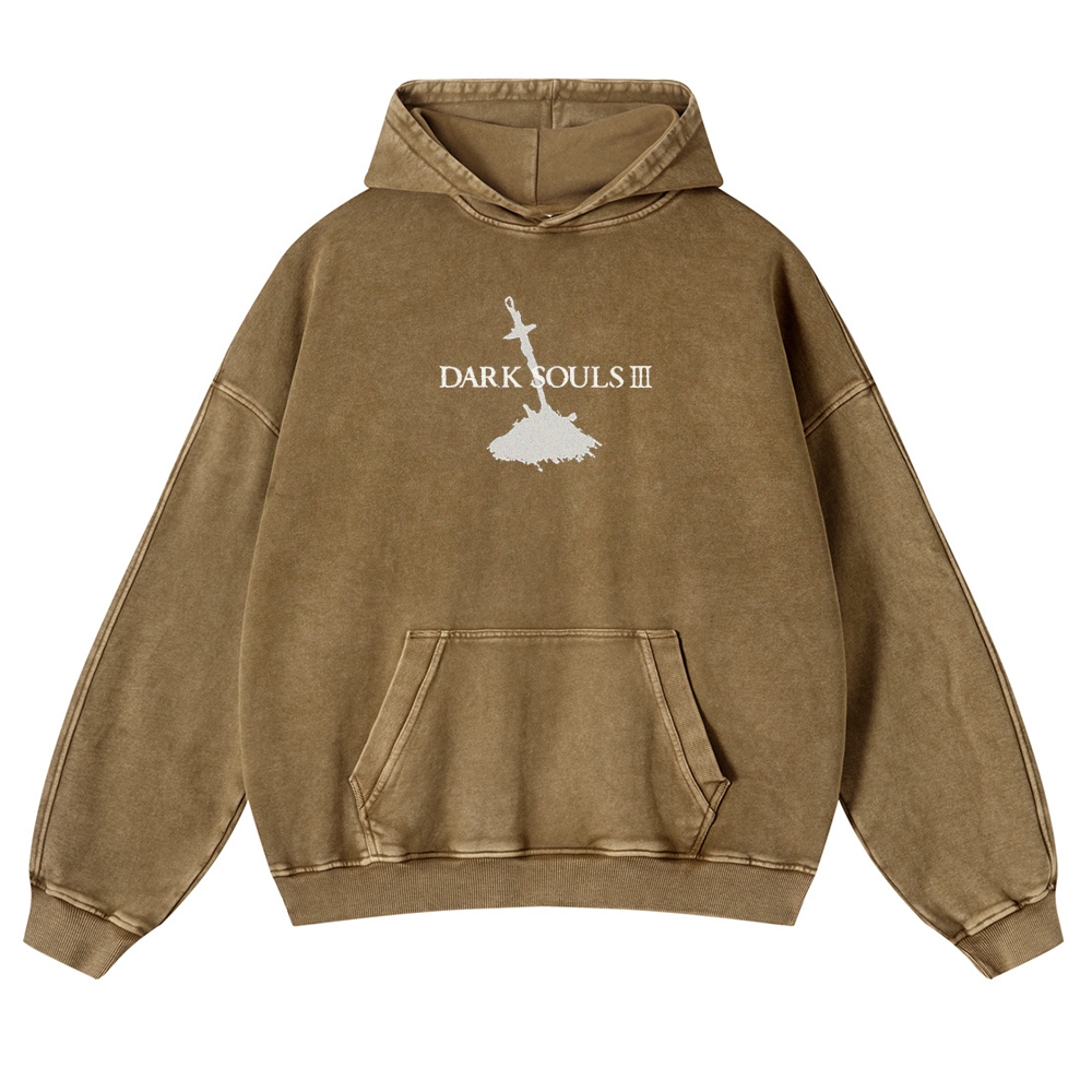  DARK SOULS Casual Washed Hoodies 2506023752