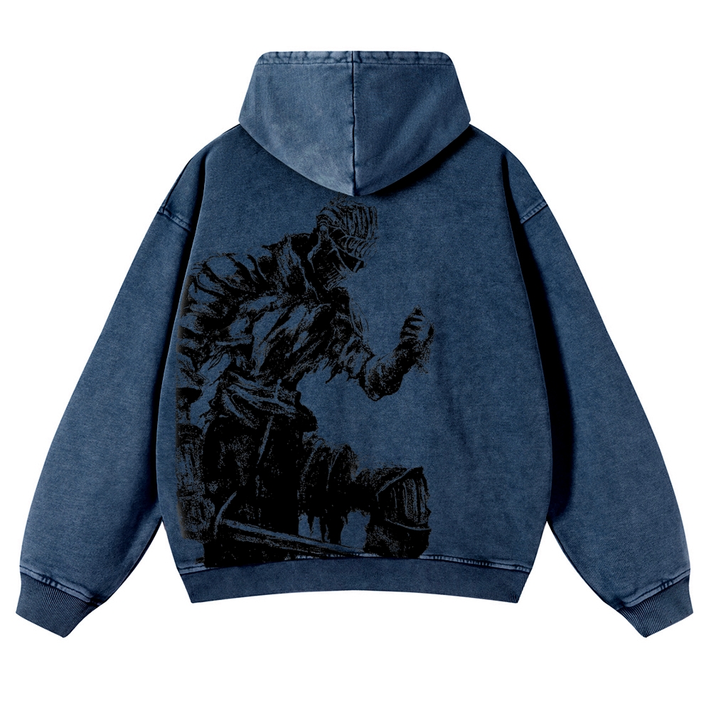  DARK SOULS Casual Washed Hoodies 2506023752