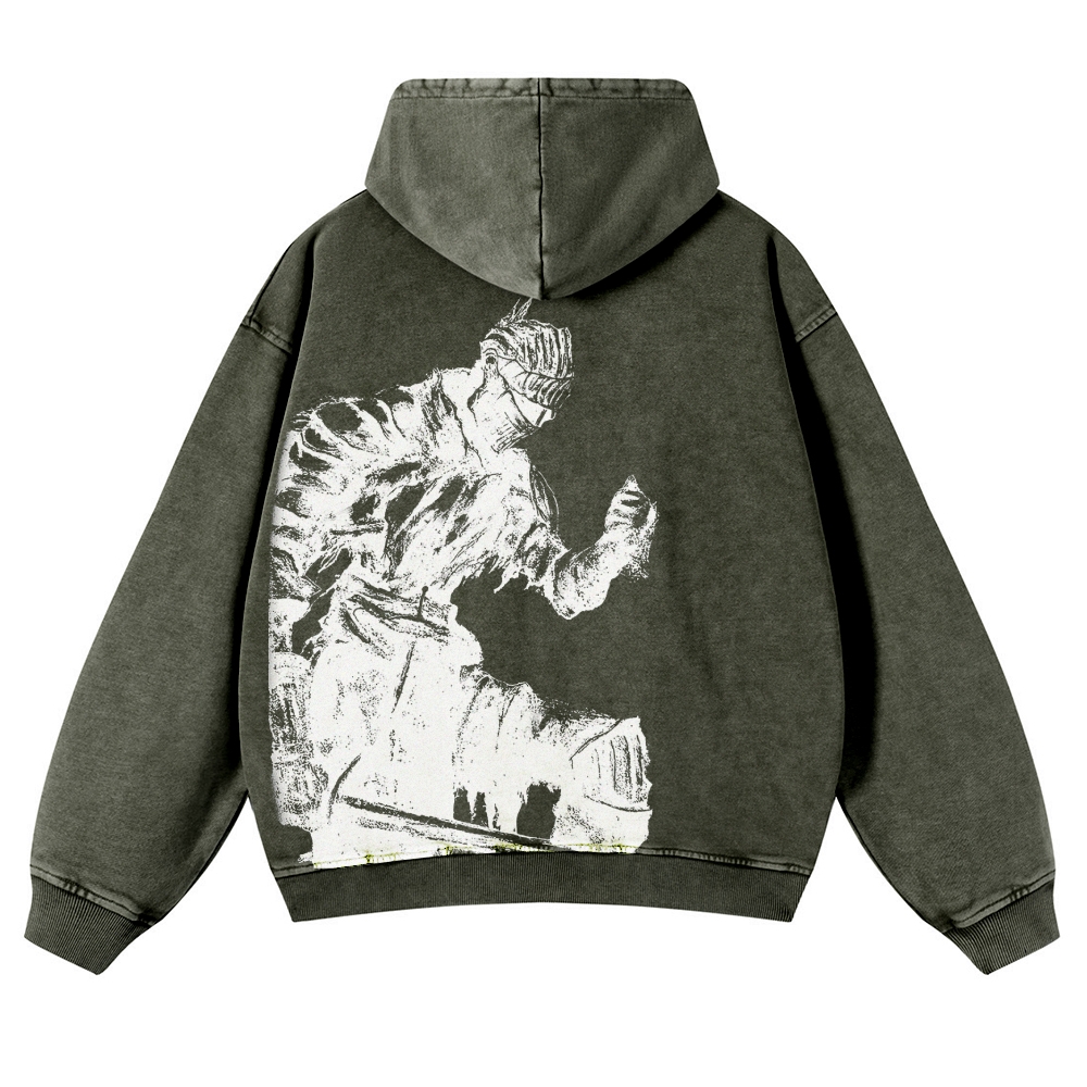  DARK SOULS Casual Washed Hoodies 2506023752