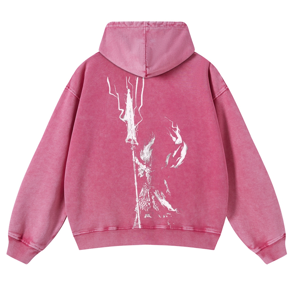 DARK SOULS Casual Washed Hoodies 2506023767