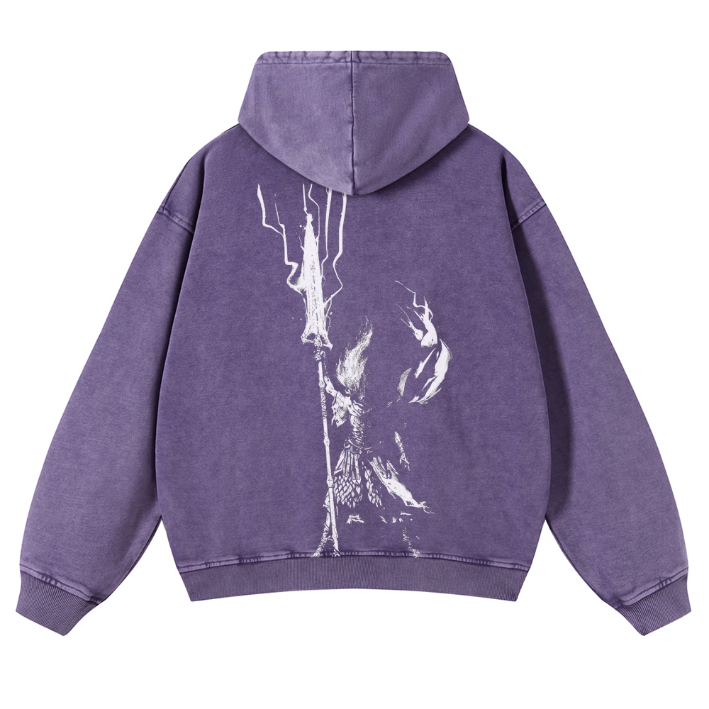 DARK SOULS Casual Washed Hoodies 2506023767