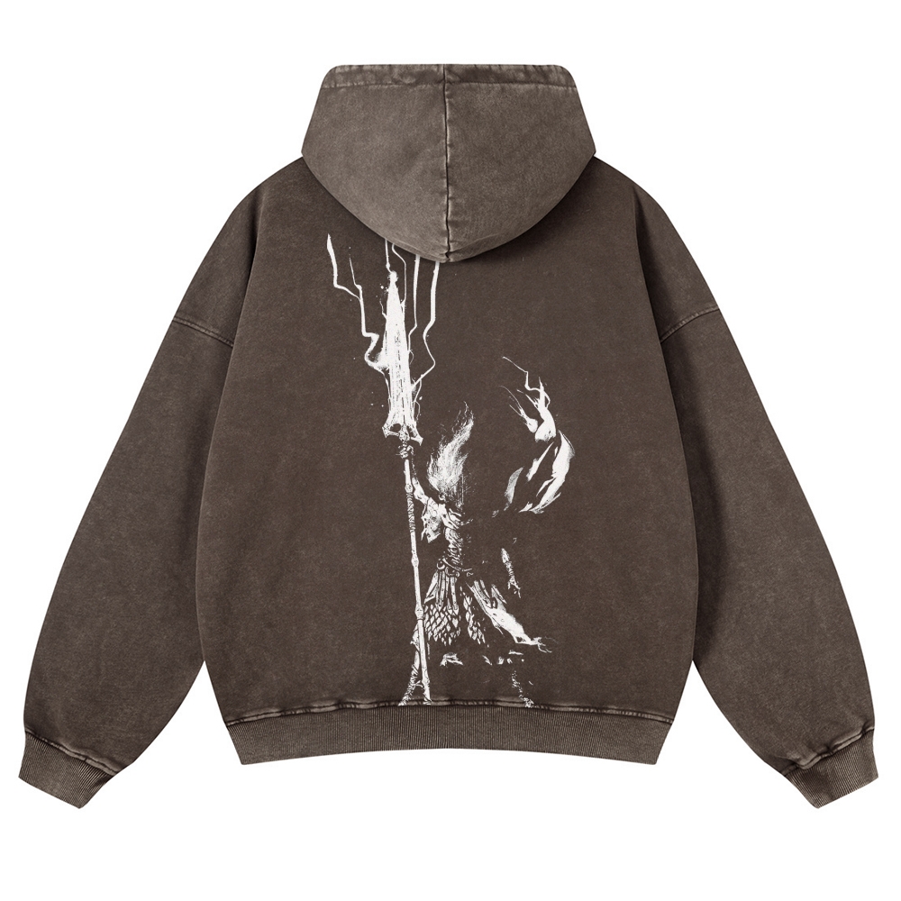 DARK SOULS Casual Washed Hoodies 2506023767