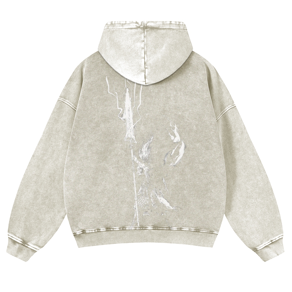 DARK SOULS Casual Washed Hoodies 2506023767