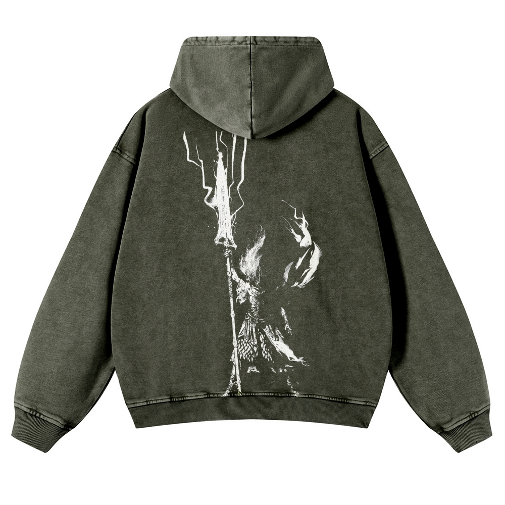 DARK SOULS Casual Washed Hoodies 2506023767