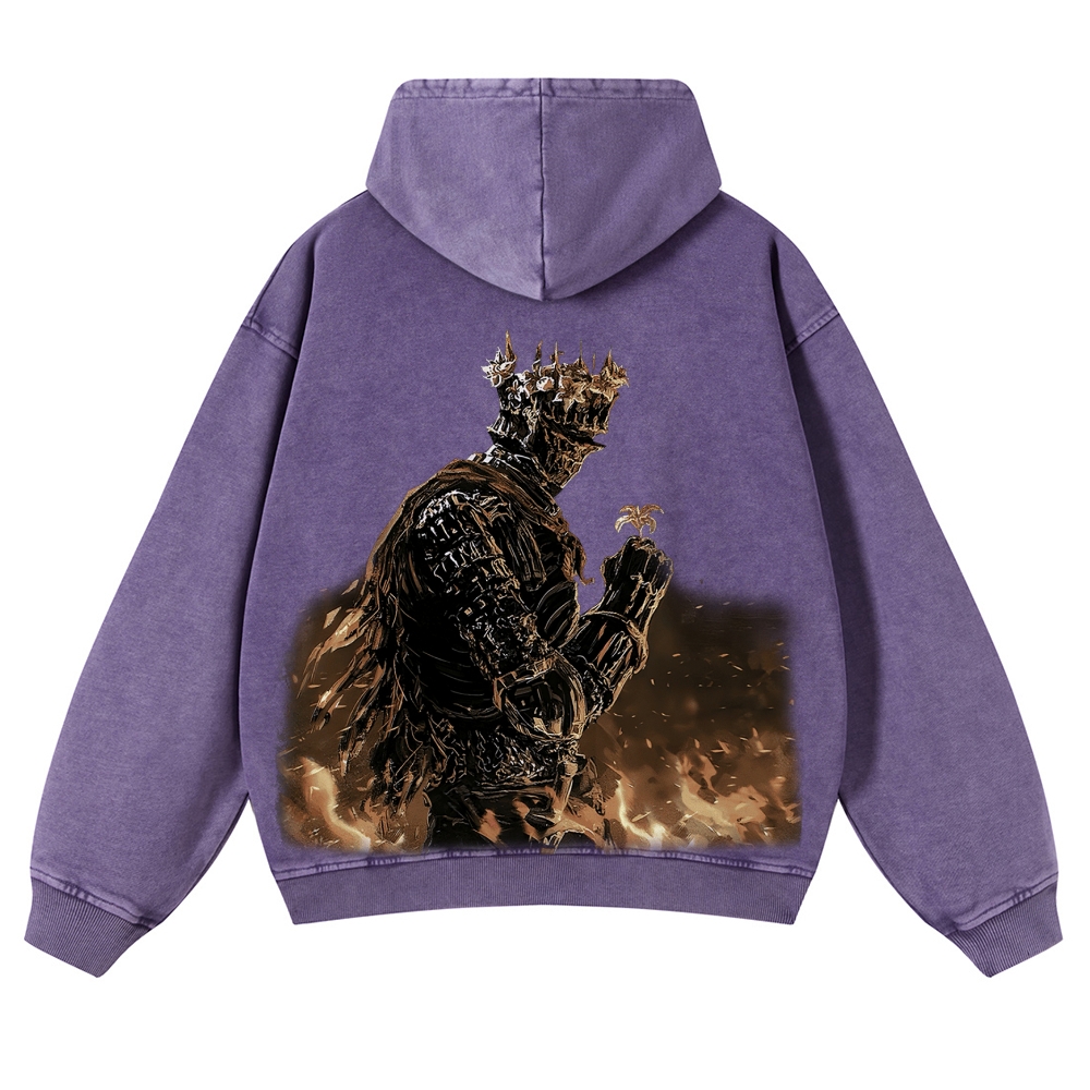 DARK SOULS Casual Washed Hoodies 2506023796