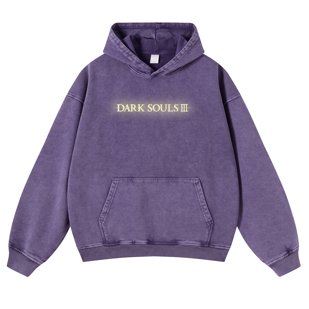 DARK SOULS Casual Washed Hoodies 2506023796